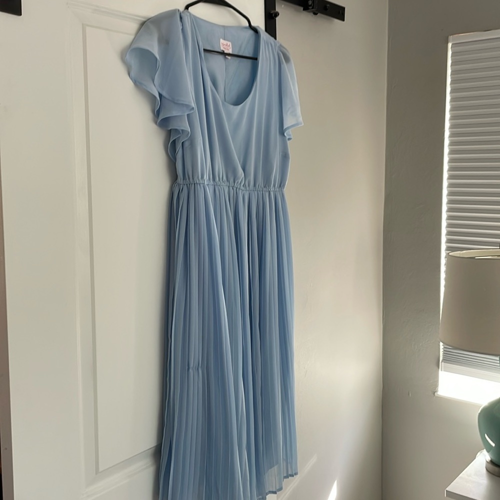 Isabel Maternity Blue Dress (Size Small)